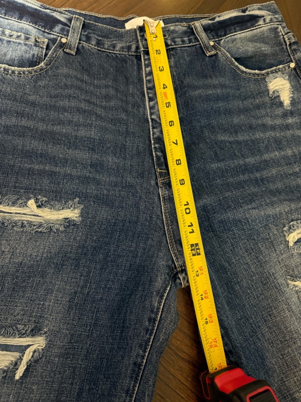 Petra 153 high rise wide leg distressed jeans size 13 - Picture 3 of 7